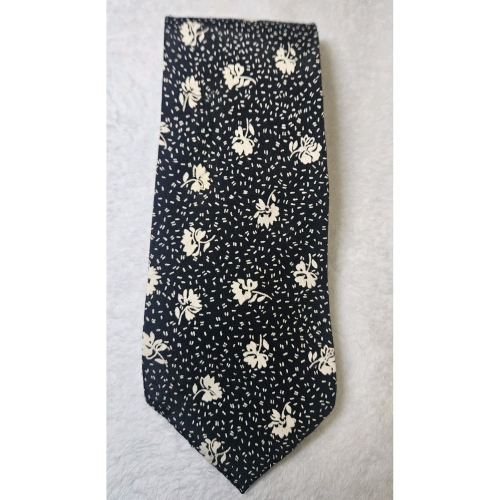 Polo Ralph Lauren Navy Floral Silk Tie Mens Necktie Classic 3.75" Handmade